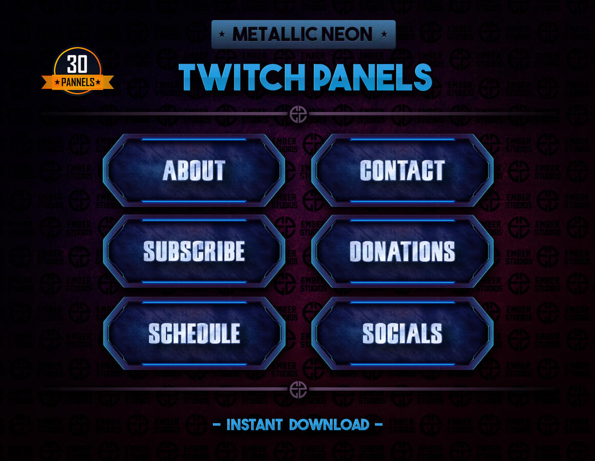 Old Twitch Panel Set